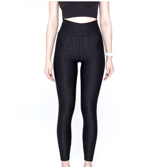 High waisted honeycomb scrunch butt leggings - Picture 2 of 7